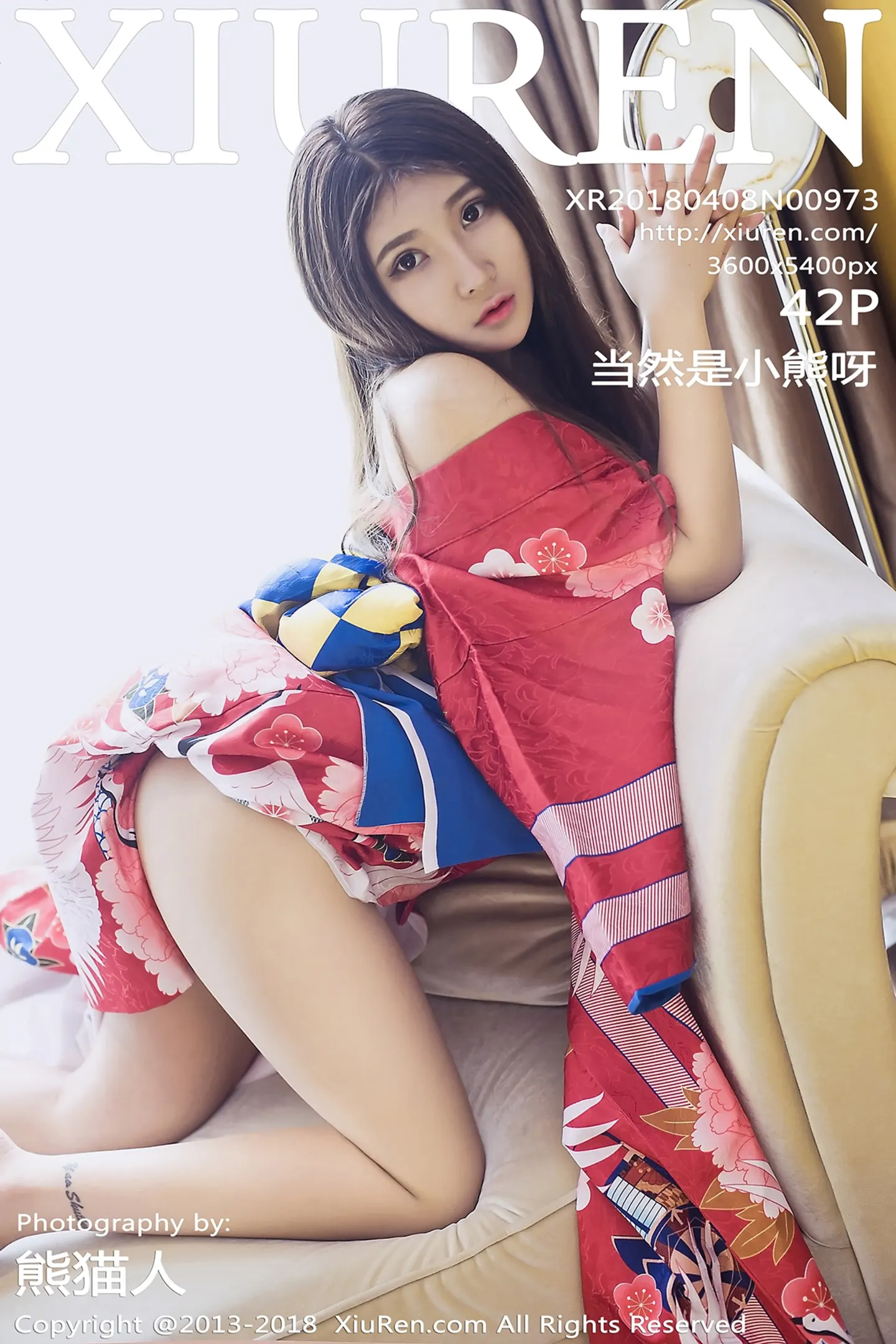 [XiuRen秀人网]No.973_嫩模当然是小熊呀日本花魁和服+蓝色点式比基尼秀完美身材写真42P-秀人网 - XiuRen.Xyz